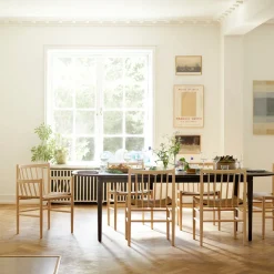 Spiseborde-Unit10 C63E Bjørk - Spisebord - Eg - Sort