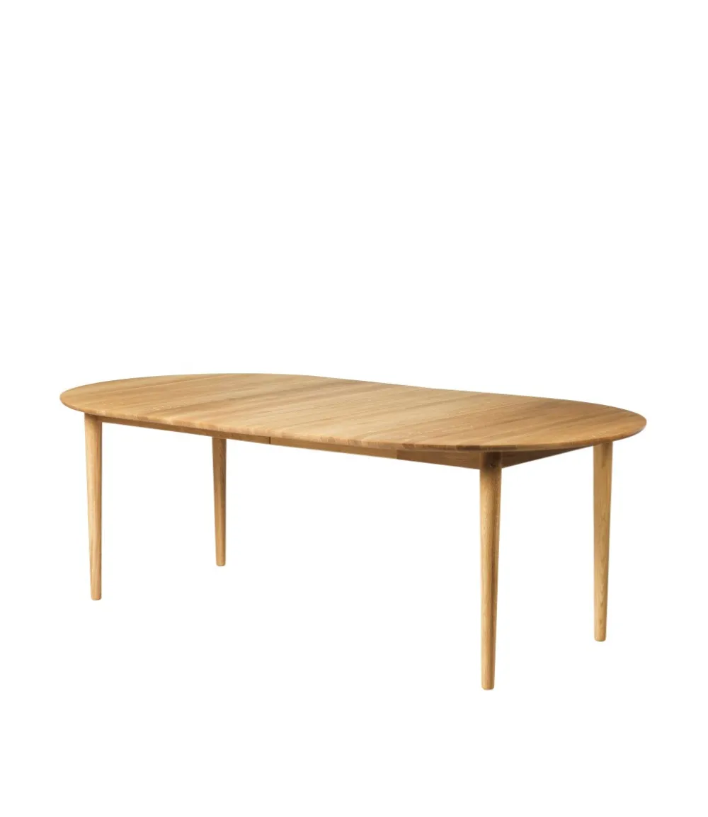 Spiseborde-Unit10 C62E Bjørk - Spisebord m/2 tillægsplader - Eg