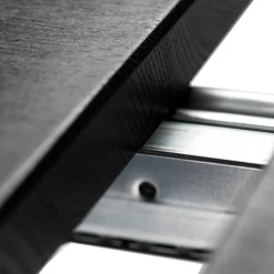 Spiseborde-Unit10 C63E Bjørk - Spisebord m/2 tillægsplader - Sort