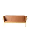 3 Personers Sofa-Erik Ole Jørgensen J149 - 3 pers. sofa - Eg - Cognac læder
