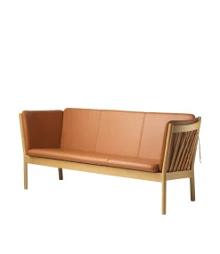 3 Personers Sofa-Erik Ole Jørgensen J149 - 3 pers. sofa - Eg - Cognac læder