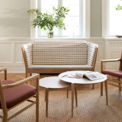 2 Personers Sofa-Erik Ole Jørgensen J148 - 2 pers. sofa - Eg - Red (14)