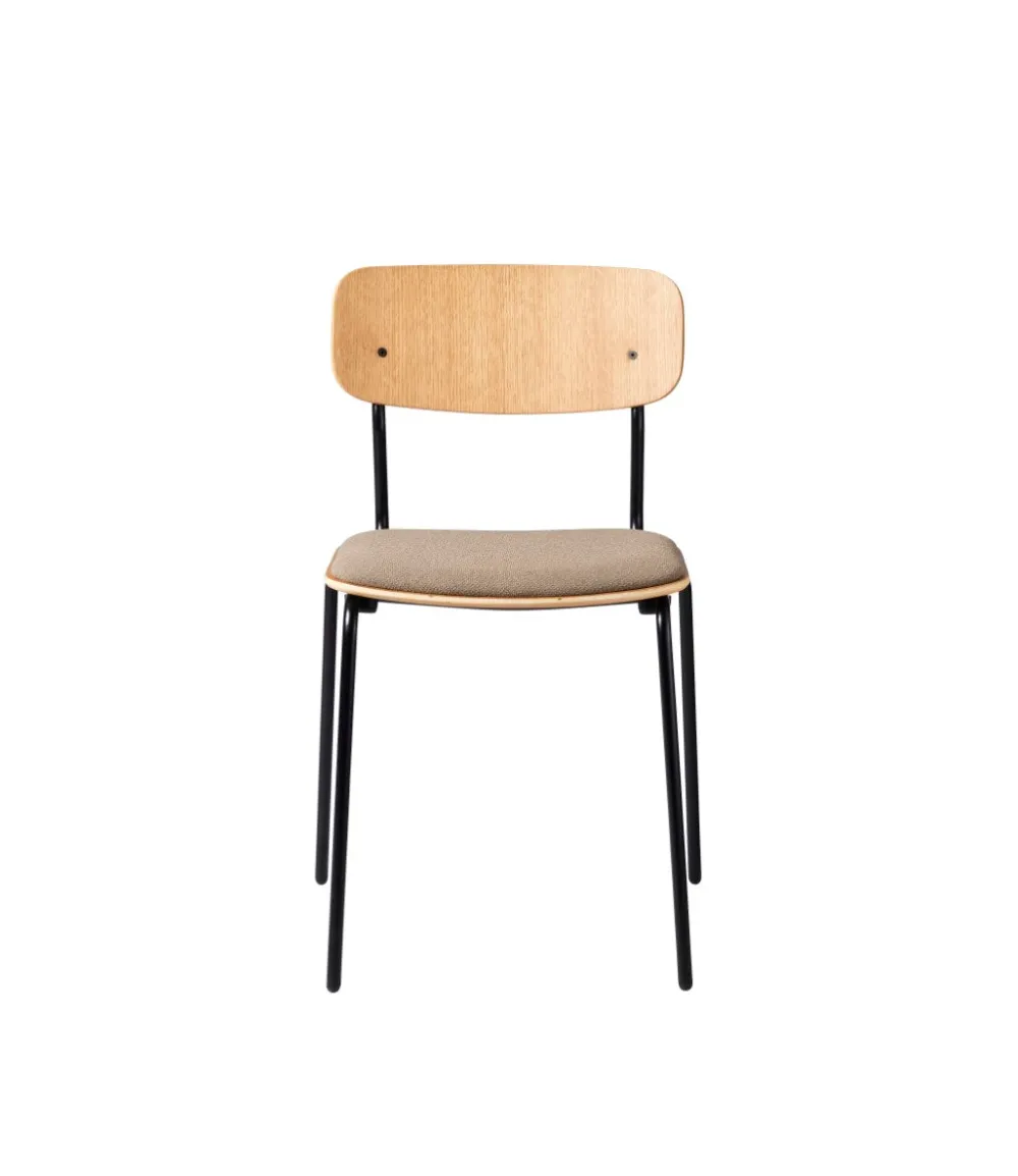 Spisebordsstole-Jakob Thau J182 - Holmen - Stabelstol - Stål - Grain - Taupe