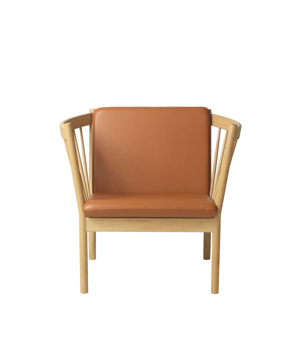 Lænestole-Erik Ole Jørgensen J146 - Lænestol - Eg - Cognac læder