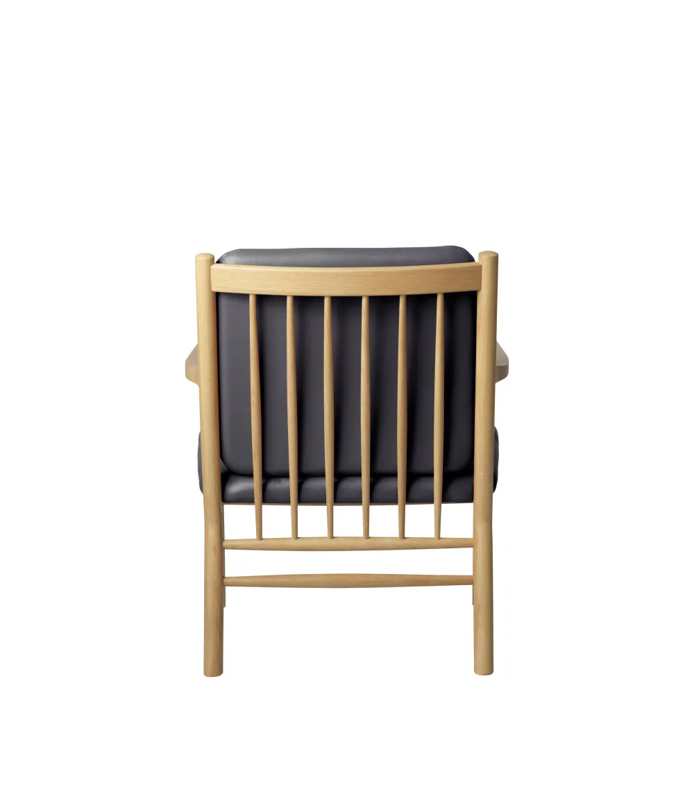 Lænestole-Erik Ole Jørgensen J147 - Lænestol - Eg - Sort Læder