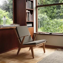 Lænestole-Poul M. Volther J53 - Lænestol - Eg - Taupe