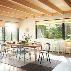 Spisebordsstole-Poul M. Volther J46 - Stol - 2 stk - Bøg - Dusty Green