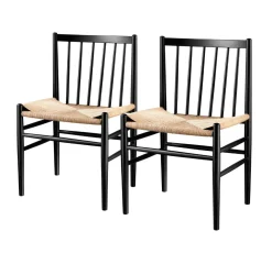 Spisebordsstole-Jørgen Bækmark J80 - Stol - 2 stk - Bøg - Jet Black