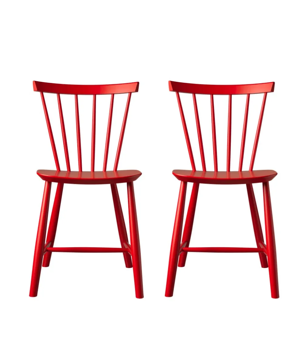 Spisebordsstole-Poul M. Volther J46 - Stol - 2 stk - Bøg - Mailbox Red