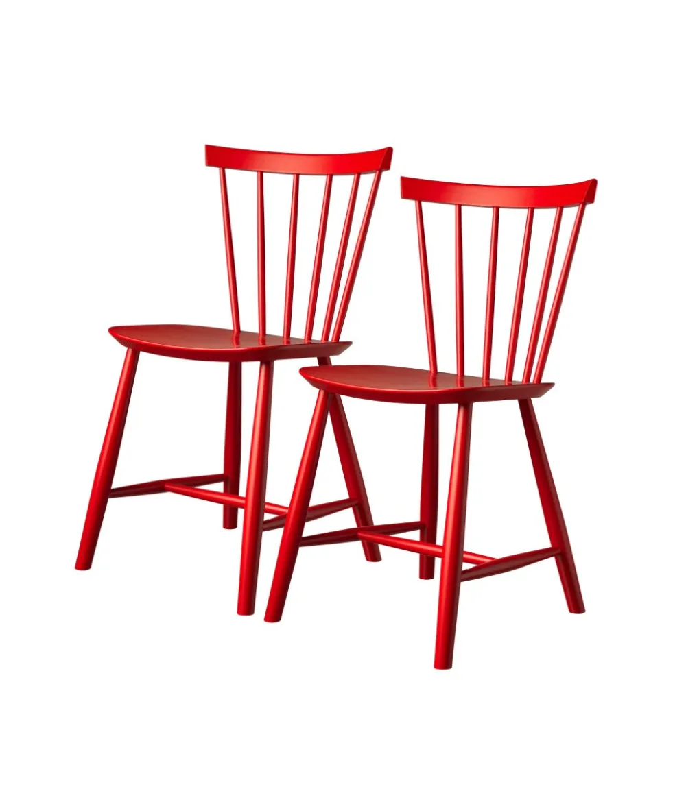 Spisebordsstole-Poul M. Volther J46 - Stol - 2 stk - Bøg - Mailbox Red