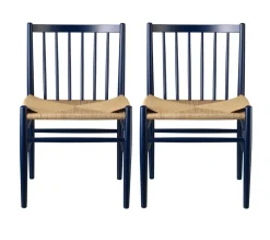Spisebordsstole-Jørgen Bækmark J80 - Stol - 2 stk - Bøg - Steel Blue