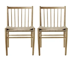 Spisebordsstole-Jørgen Bækmark J80 - Stol - 2 stk - Eg - Olieret