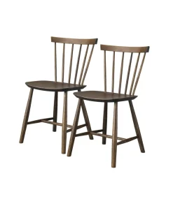 Spisebordsstole-Poul M. Volther J46 - Stol - 2 stk - Eg - Røgfarvet