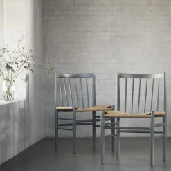 Spisebordsstole-Jørgen Bækmark J80 - Stol - Bøg - Blue Grey