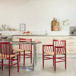 Spisebordsstole-Jørgen Bækmark J81 - Stol - Bøg - Ruby Red