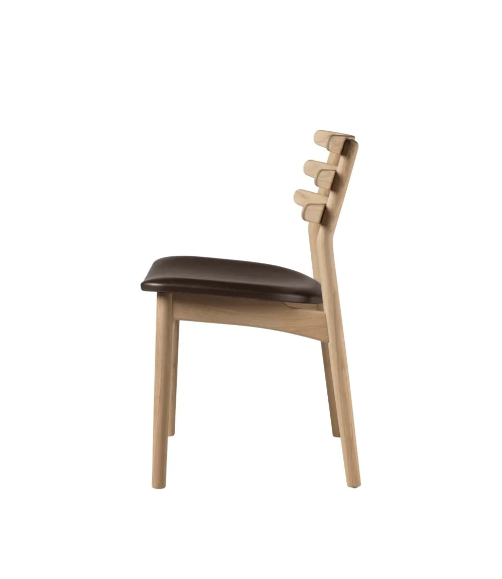 Spisebordsstole-Poul M. Volther J48 - Stol - Eg - Mocca læder