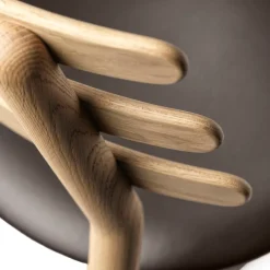 Spisebordsstole-Poul M. Volther J48 - Stol - Eg - Mocca læder