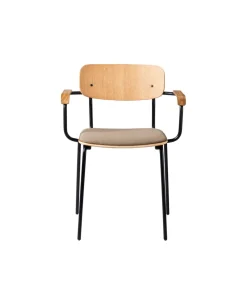 Spisebordsstole-Jakob Thau J183 Holmen - Stabelstol m/armlæn - Taupe