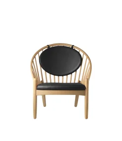 Lænestole-Poul M. Volther J166 Jørna - Stol - Eg - Sort læder