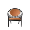 Lænestole-Poul M. Volther J166 Jørna - Stol - Jet Black - Cognac læder