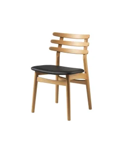 Spisebordsstole-Poul M. Volther J48 Stol - Eg - Olieret - Læder - Sort