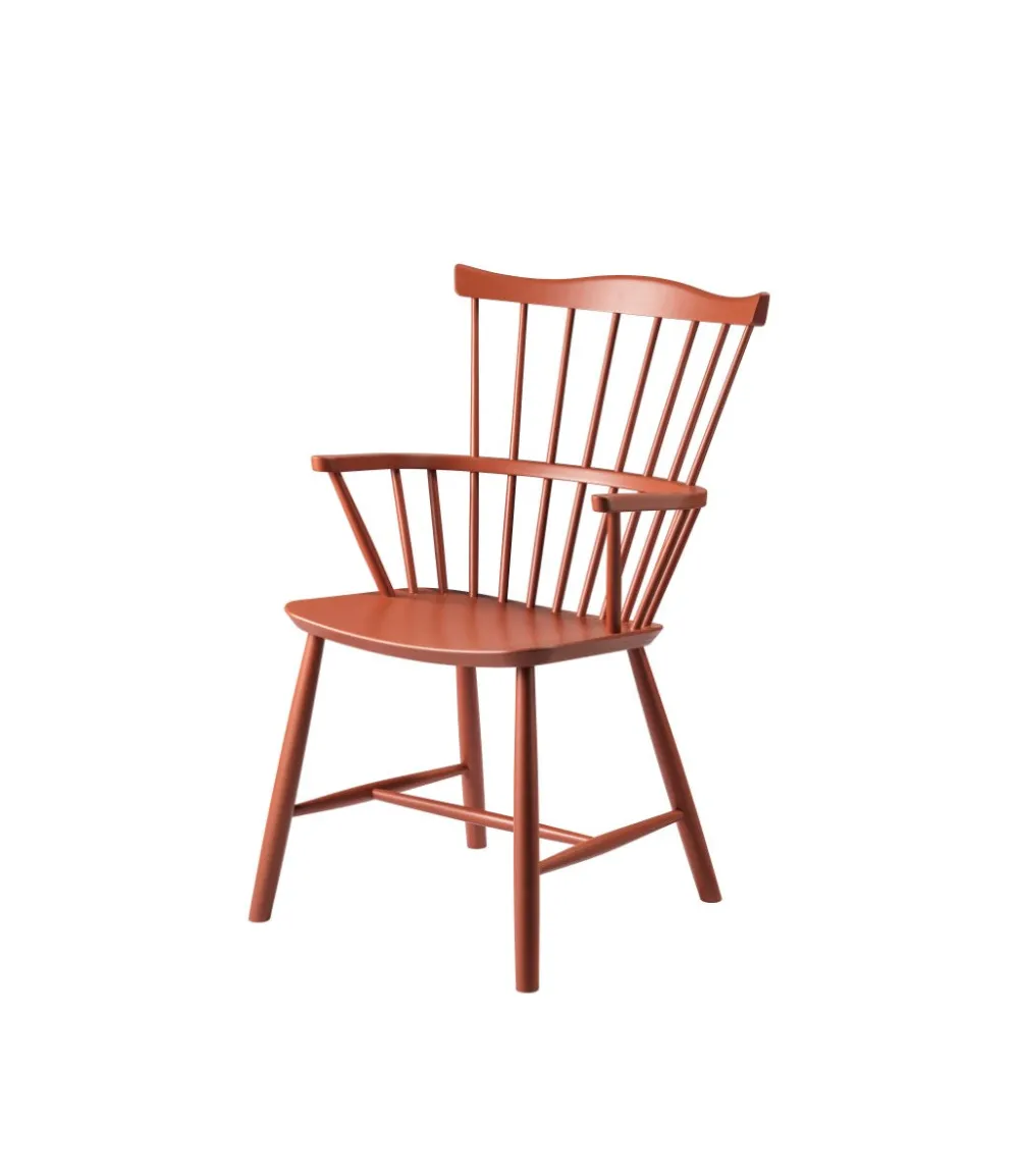 Spisebordsstole-Børge Mogensen J52B - Stol - Bøg - Brick Red