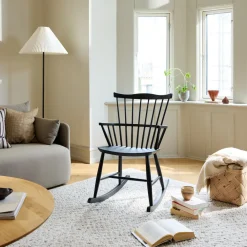 Lænestole-Børge Mogensen J52G - Gyngestol - Bøg - Jet Black