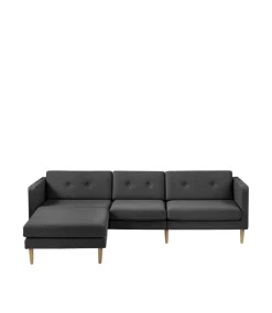 Modulsofaer-Unit10 L42 Firhøj - Højre modul 90 - Eg - Dark Grey