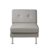 Modulsofaer-Unit10 L42 Firhøj - Midtermodul 70 - Stål - Grey Beige
