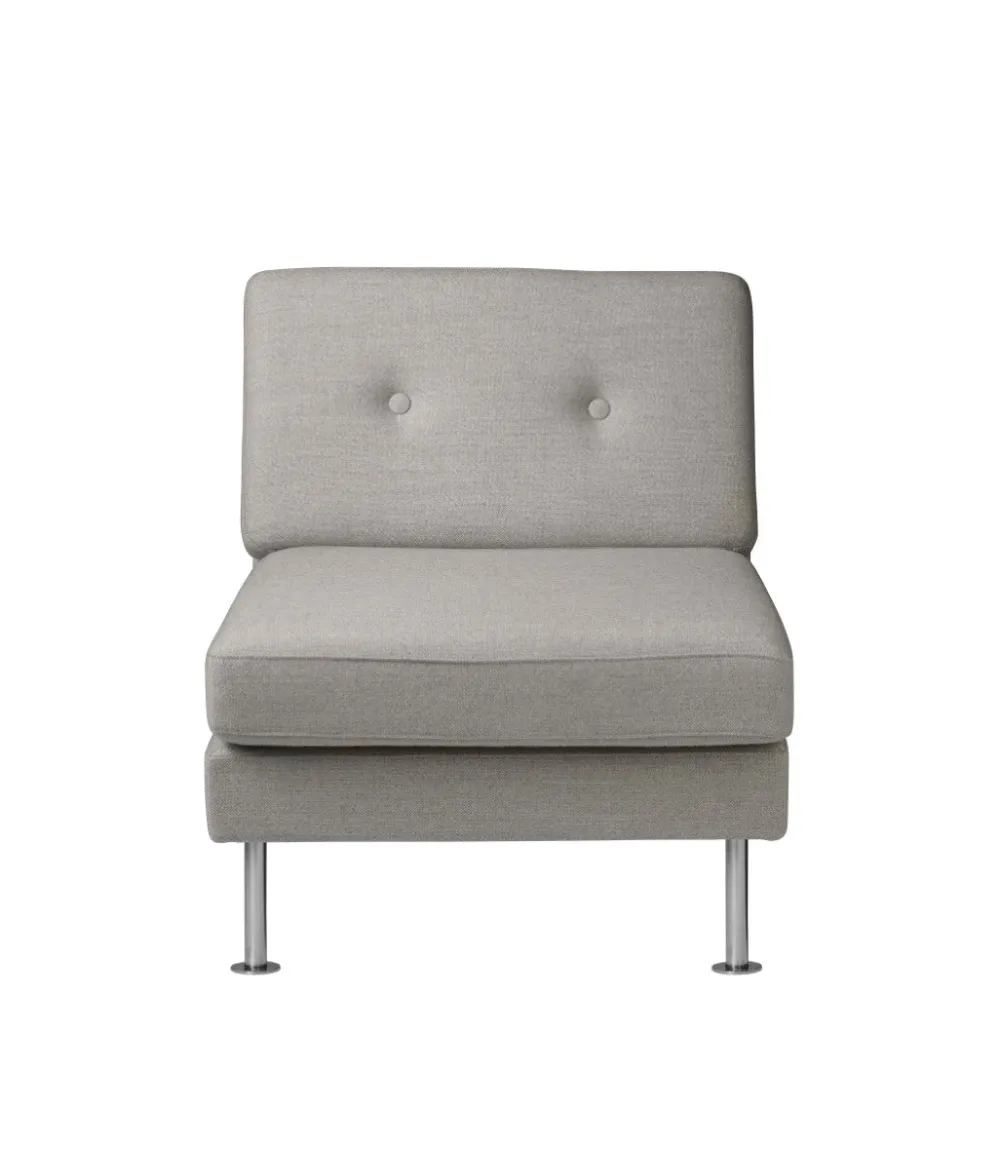 Modulsofaer-Unit10 L42 Firhøj - Midtermodul 70 - Stål - Grey Beige