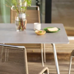 Haveborde-Salto & Sigsgaard M21 Teglgaard - Havebord - Stone - 90 x 90 cm