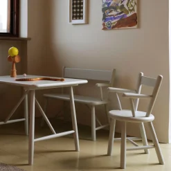 Børnemøbler-Børge Mogensen P11 - Børnebænk - Bøg - Blue Grey