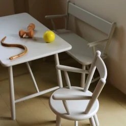 Børnemøbler-Børge Mogensen P11 - Børnebænk - Bøg - Blue Grey