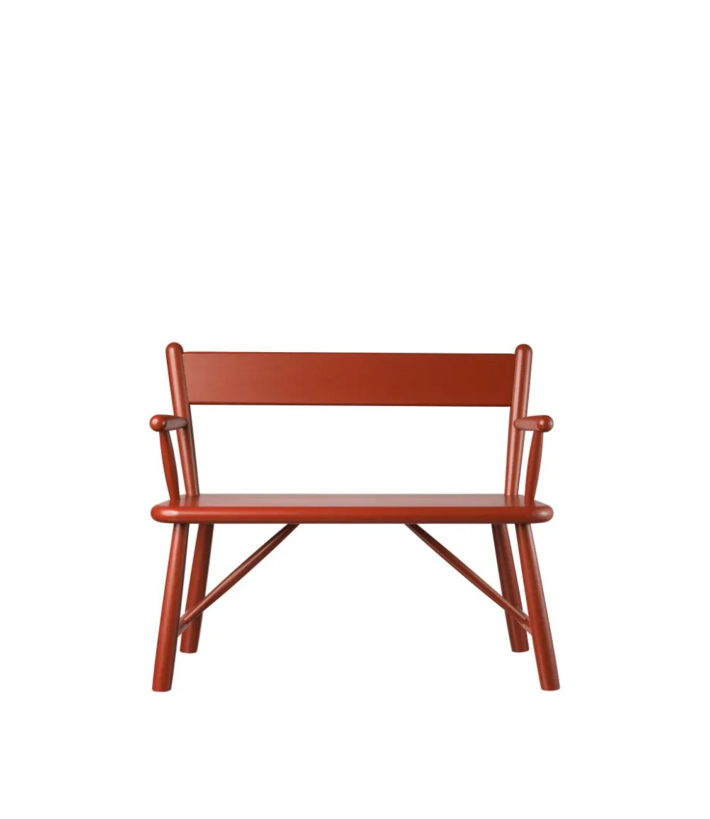 Børnemøbler-Børge Mogensen P11 - Børnebænk - Bøg - Rød