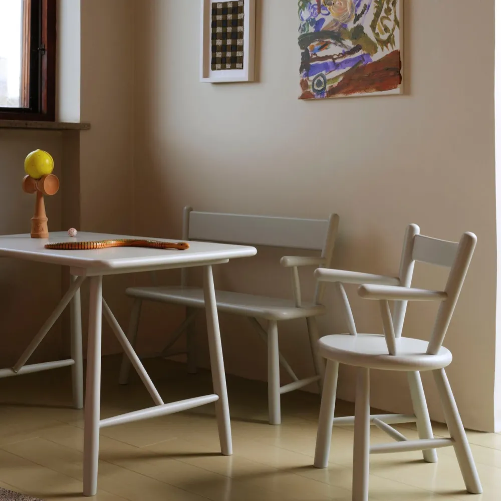 Børnemøbler-Børge Mogensen P10 - Børnebord - Bøg - Blue Grey