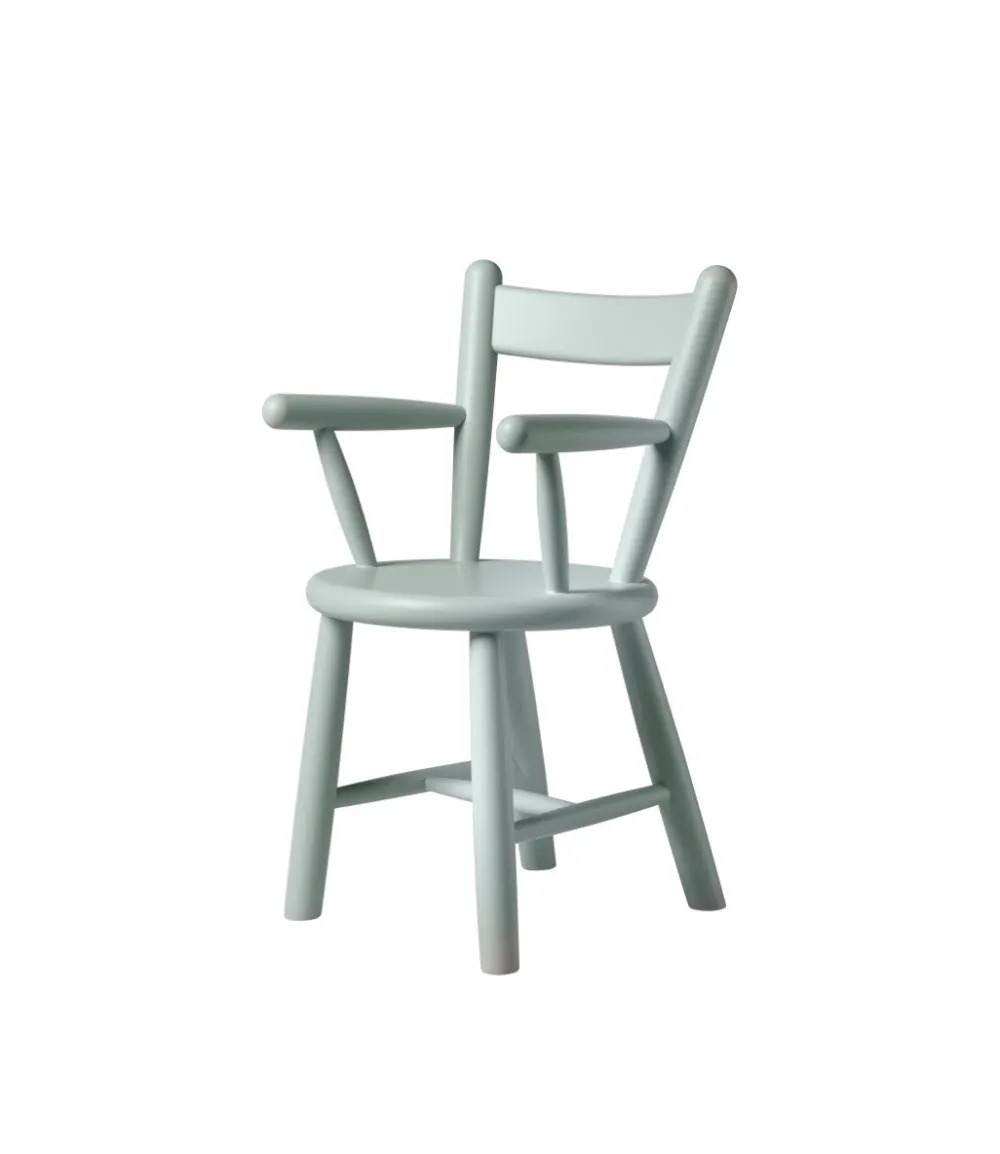 Børnemøbler-Børge Mogensen P9 - Børnestol - Bøg - Blue Grey