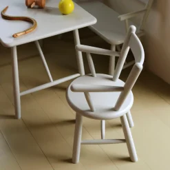 Børnemøbler-Børge Mogensen P9 - Børnestol - Bøg - Blue Grey