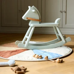 Børnemøbler-Sarah Moutouh P12 - Gyngehest - Bøg - Blue Grey