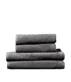 Håndklæder-Gitte Lægård R33 Kirkeby - Håndklædepakke - Granite Gray - 4 st