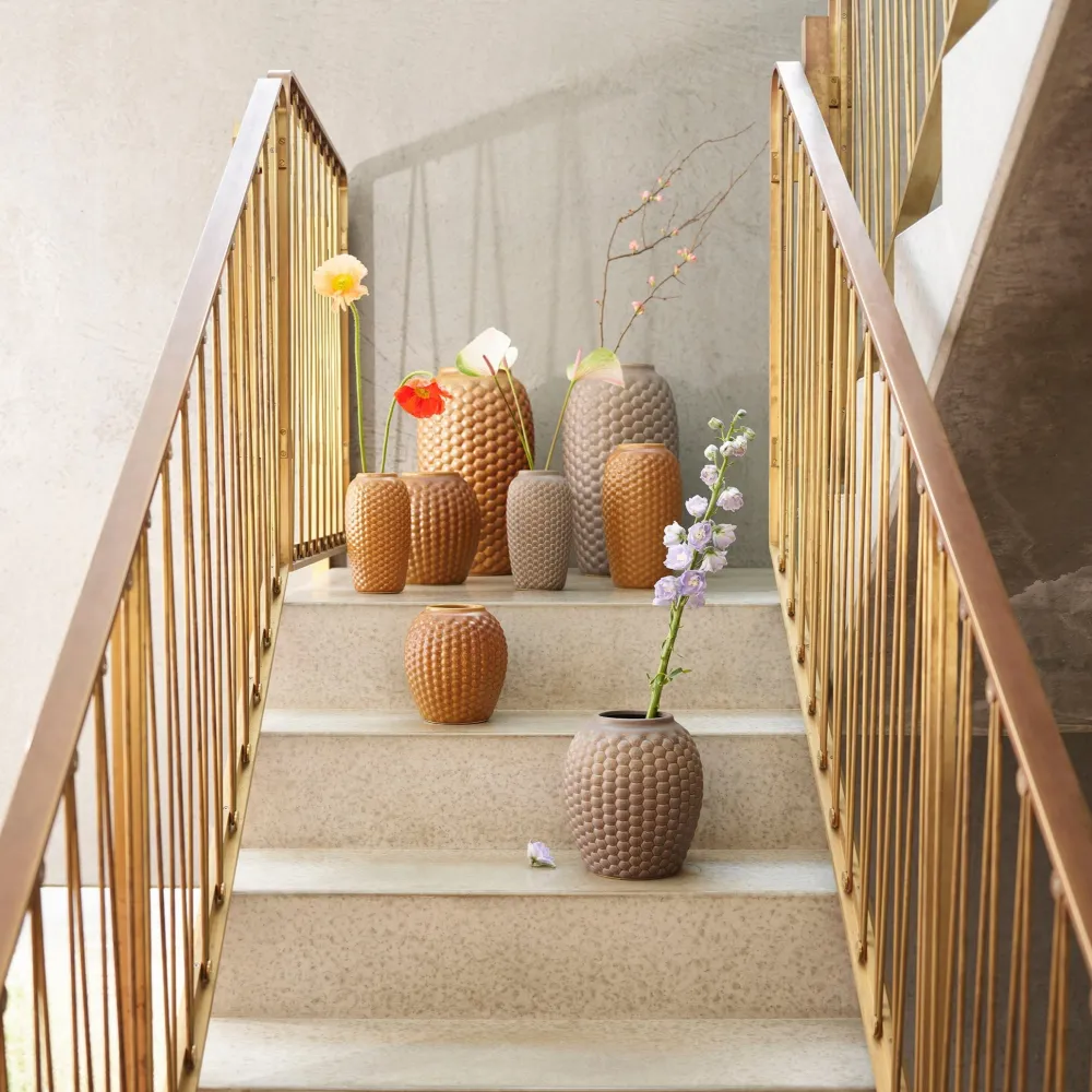 Vaser-FDB Møbler S7 Lupin - Vase - Golden Brown - 22 cm