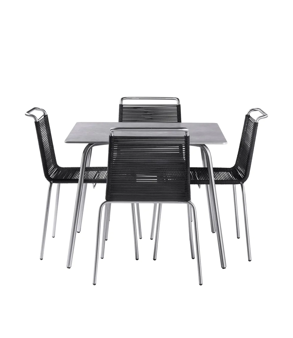 Havemøbelsæt-Salto & Sigsgaard Teglgaard - Lille Havesæt - 90x90/Sort