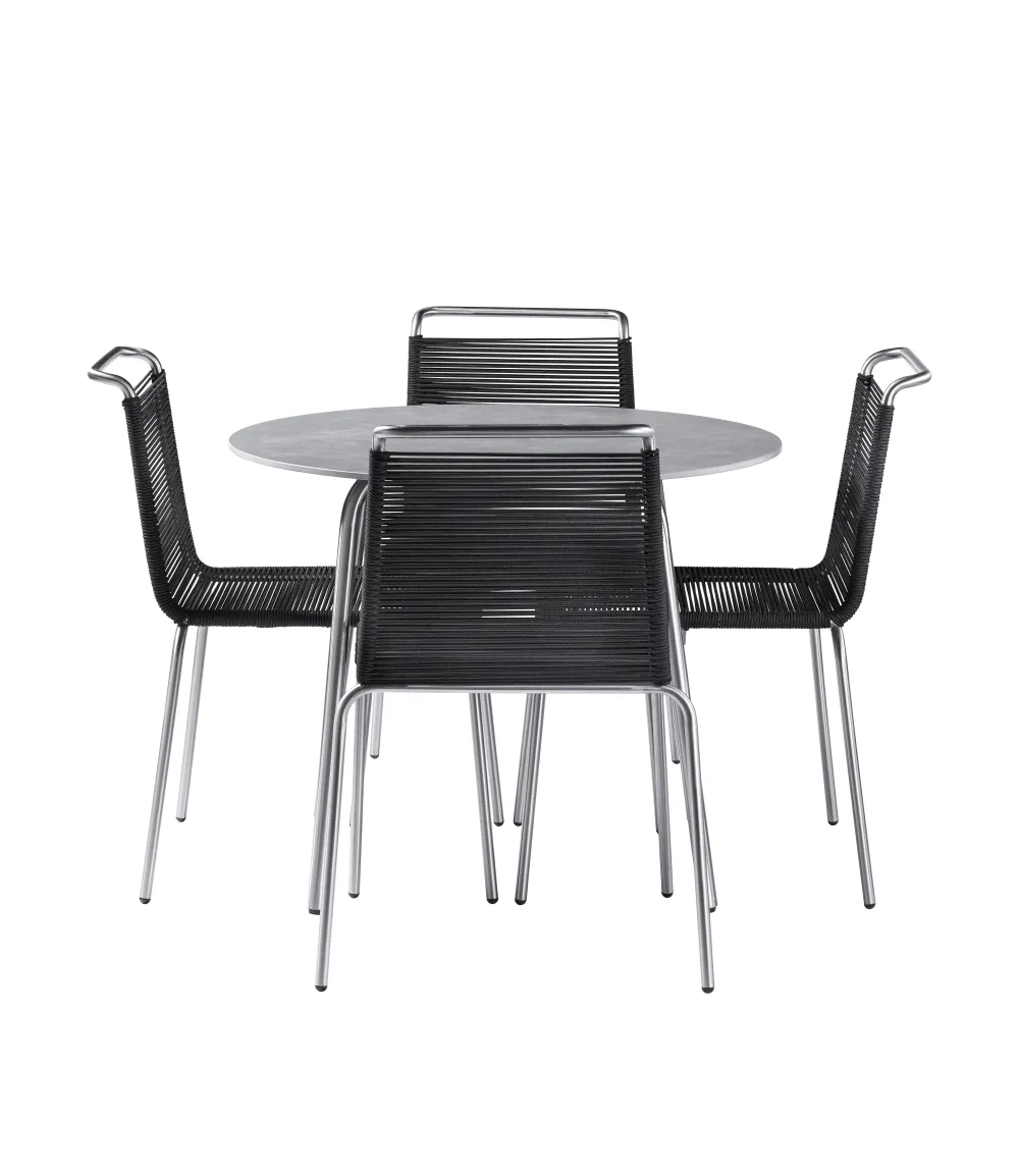 Havemøbelsæt-Salto & Sigsgaard Teglgaard - Lille Havesæt - Ø90/Sort