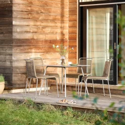 Havemøbelsæt-Salto & Sigsgaard Teglgaard - Lille Havesæt - 90x90/Brun