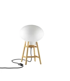 Bordlamper-Philip Bro & Dögg Gudmundsdottir U4 Hiti - Bordlampe - Eg - Opalt glas