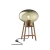 Bordlamper-Philip Bro & Dögg Gudmundsdottir U4 Hiti - Bordlampe - Valnød - Røgfarvet glas